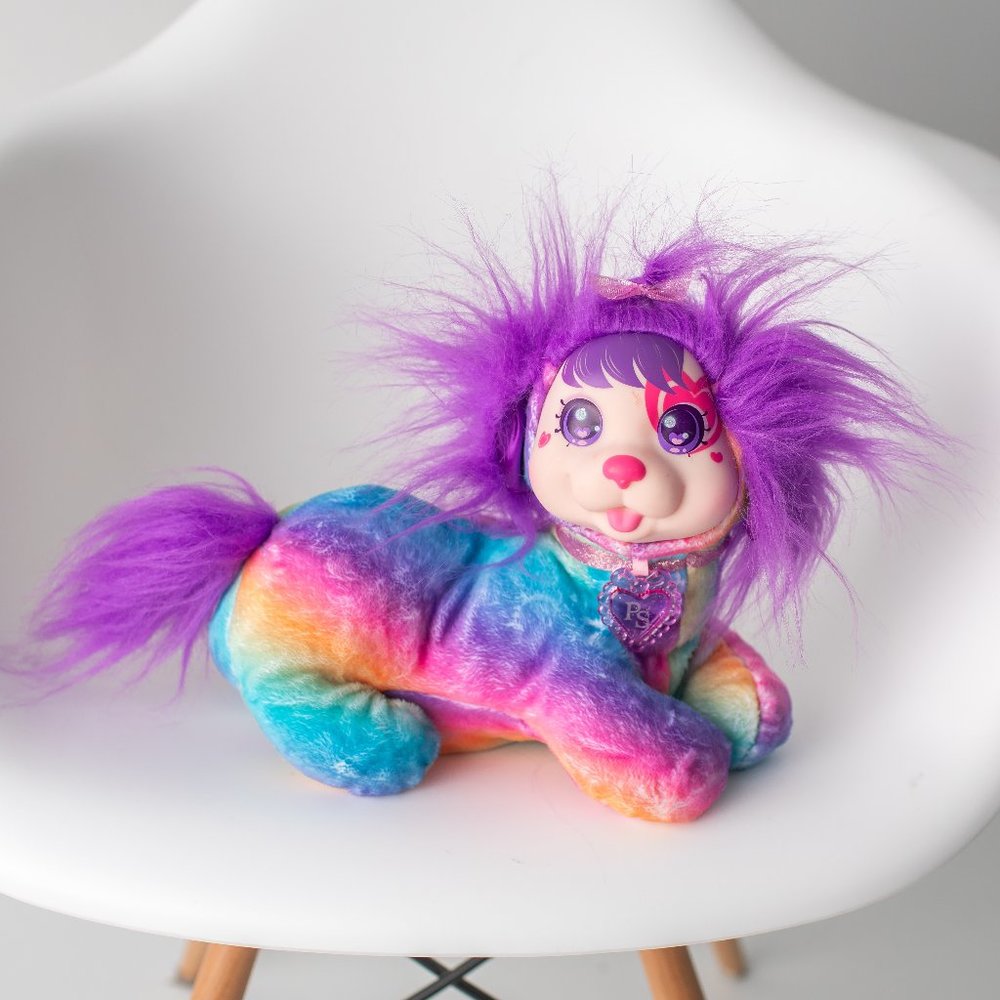 Puppy Surprise Rainbow Plush Toy‎ Purple Mom Dog - no babies